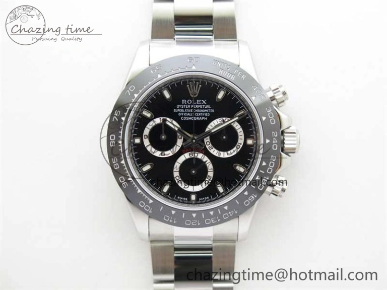 Daytona 116500 KKF 1:1 Best Edition 904L Steel Black Dial on SS Bracelet A Stylish 2457