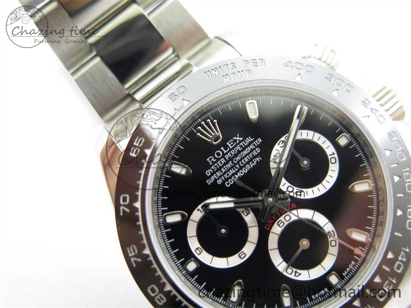 Daytona 116500 KKF 1:1 Best Edition 904L Steel Black Dial on SS Bracelet A Stylish 2457