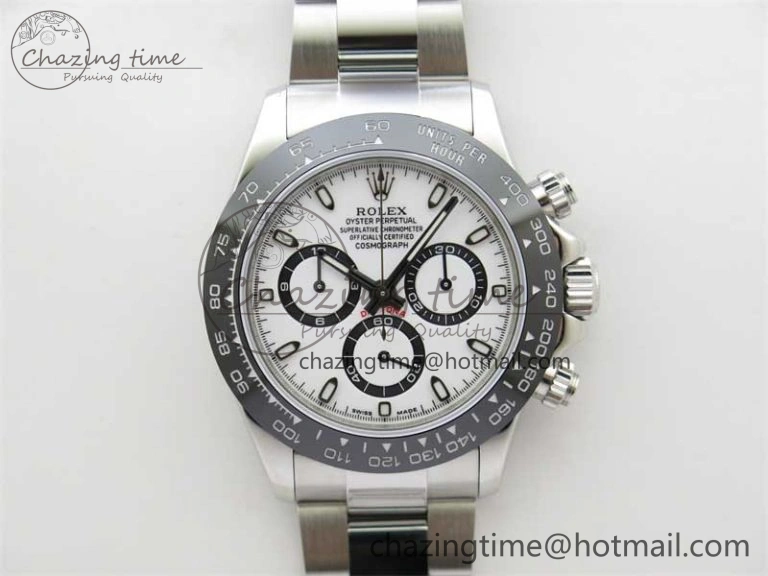 Daytona 116500 KKF 1:1 Best Edition 904L Steel White Dial on SS Bracelet A Popular 2458