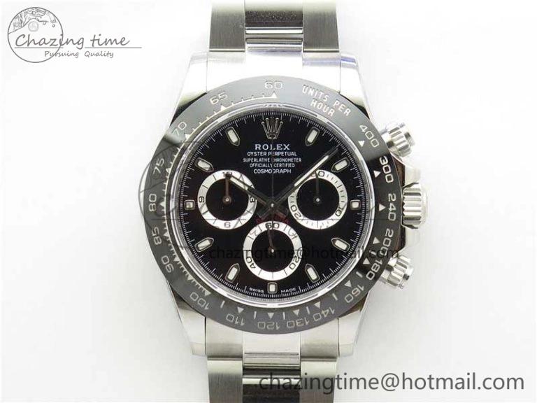 Daytona 116500 Noob 1:1 Best Edition 904L SS Case and Bracelet Black Dial SA4130 V NewStyle 2891
