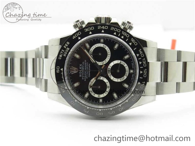 Daytona 116500 Noob 1:1 Best Edition 904L SS Case and Bracelet Black Dial SA4130 V NewStyle 2891
