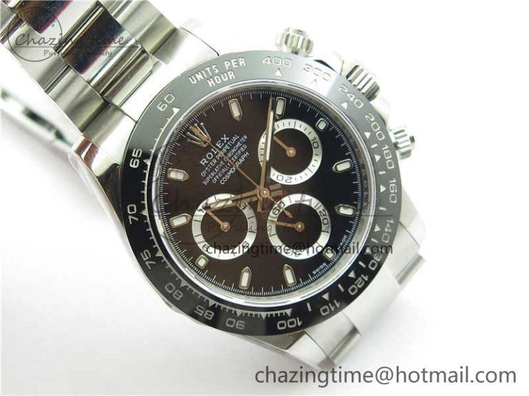 Daytona 116500 Noob 1:1 Best Edition 904L SS Case and Bracelet Black Dial SA4130 V NewStyle 2891