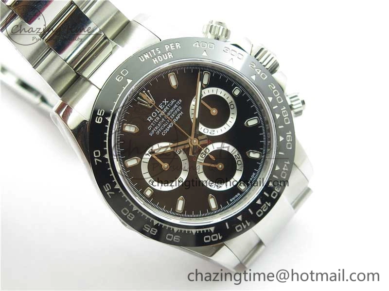 Daytona 116500 Noob 1:1 Best Edition 904L SS Case and Bracelet Black Dial SA4130 V NewStyle 2891