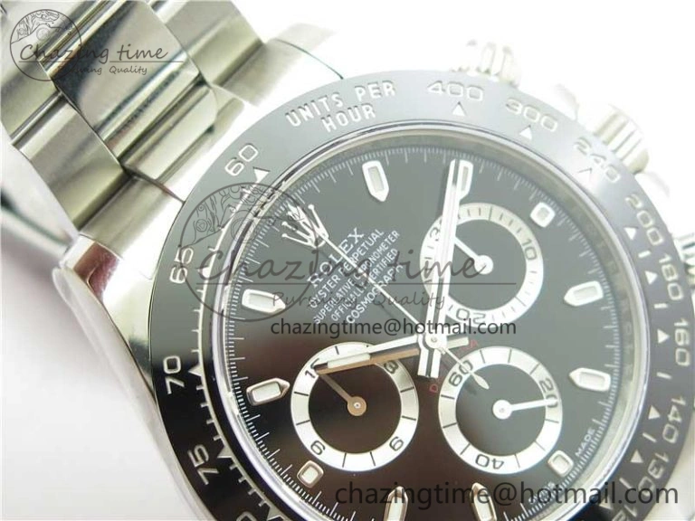 Daytona 116500 Noob 1:1 Best Edition 904L SS Case and Bracelet Black Dial SA4130 V NewStyle 2891