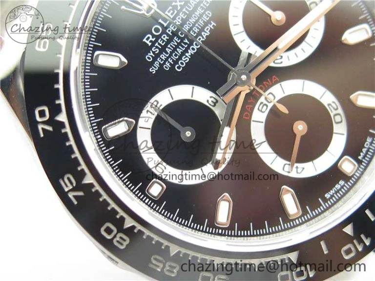 Daytona 116500 Noob 1:1 Best Edition 904L SS Case and Bracelet Black Dial SA4130 V NewStyle 2891