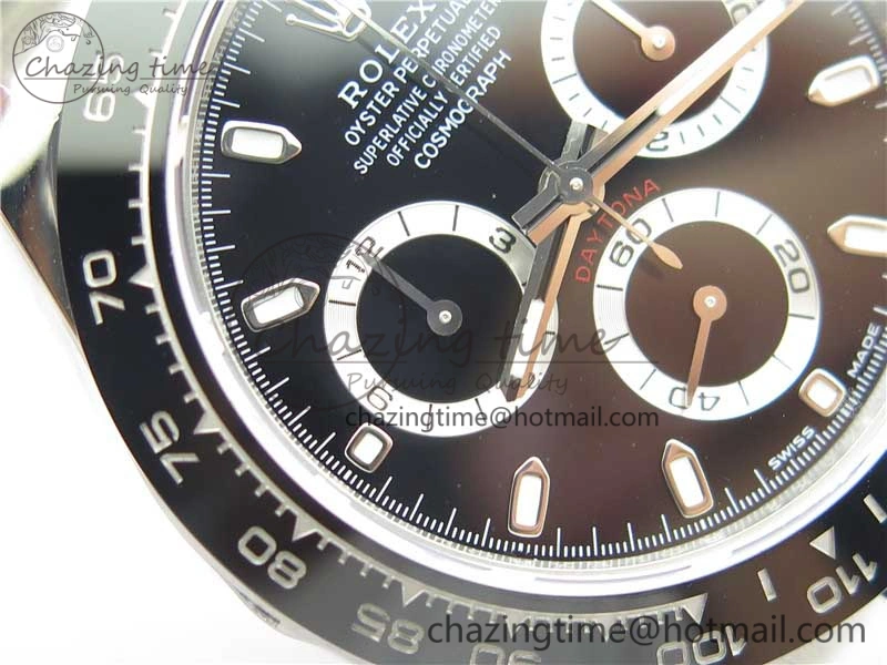 Daytona 116500 Noob 1:1 Best Edition 904L SS Case and Bracelet Black Dial SA4130 V NewStyle 2891