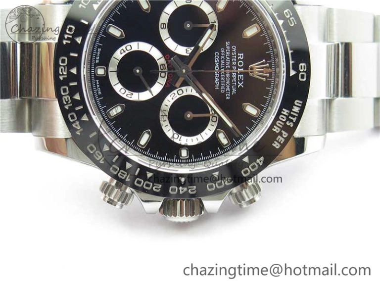 Daytona 116500 Noob 1:1 Best Edition 904L SS Case and Bracelet Black Dial SA4130 V NewStyle 2891