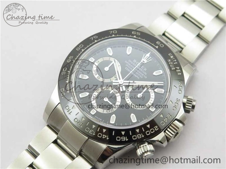Daytona 116500 Noob 1:1 Best Edition 904L SS Case and Bracelet Black Dial SA4130 V NewStyle 2891