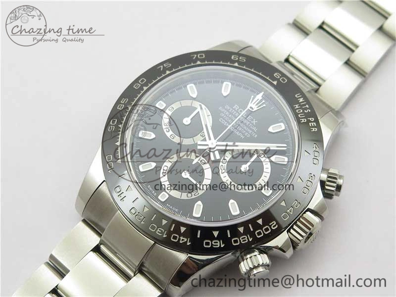 Daytona 116500 Noob 1:1 Best Edition 904L SS Case and Bracelet Black Dial SA4130 V NewStyle 2891