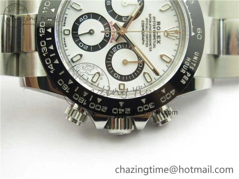 Daytona 116500 Noob 1:1 Best Edition 904L SS Case and Bracelet White Dial SA4130 V Sophisticated 2893