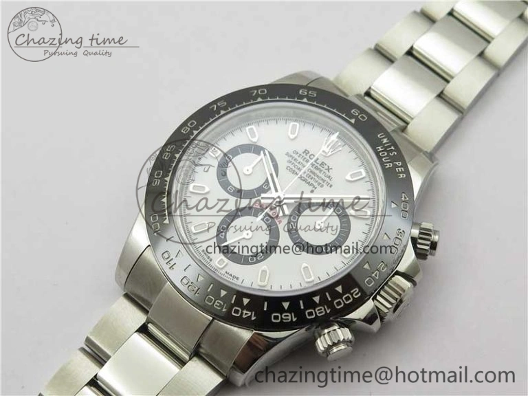 Daytona 116500 Noob 1:1 Best Edition 904L SS Case and Bracelet White Dial SA4130 V Sophisticated 2893