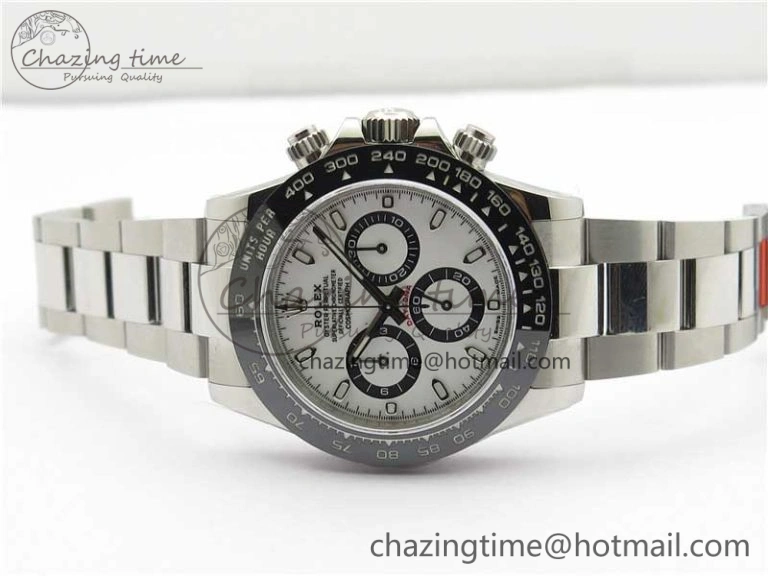 Daytona 116500 Noob 1:1 Best Edition 904L SS Case and Bracelet White Dial SA4130 V Sophisticated 2893