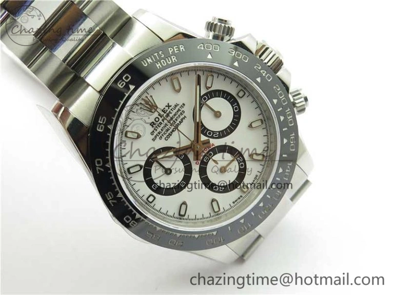 Daytona 116500 Noob 1:1 Best Edition 904L SS Case and Bracelet White Dial SA4130 V Sophisticated 2893