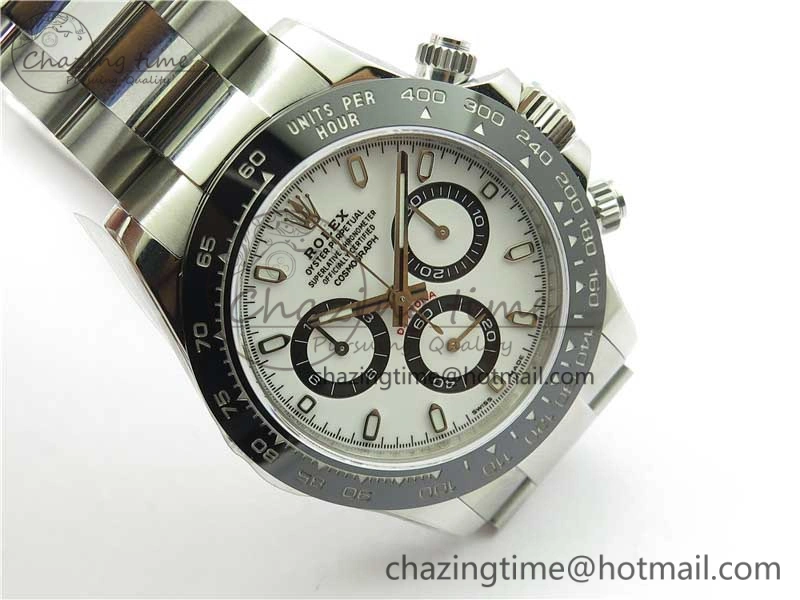 Daytona 116500 Noob 1:1 Best Edition 904L SS Case and Bracelet White Dial SA4130 V Sophisticated 2893