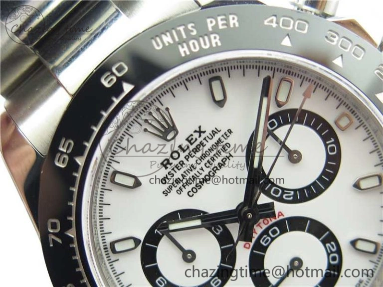 Daytona 116500 Noob 1:1 Best Edition 904L SS Case and Bracelet White Dial SA4130 V Sophisticated 2893