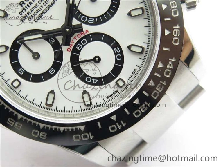 Daytona 116500 Noob 1:1 Best Edition 904L SS Case and Bracelet White Dial SA4130 V Sophisticated 2893