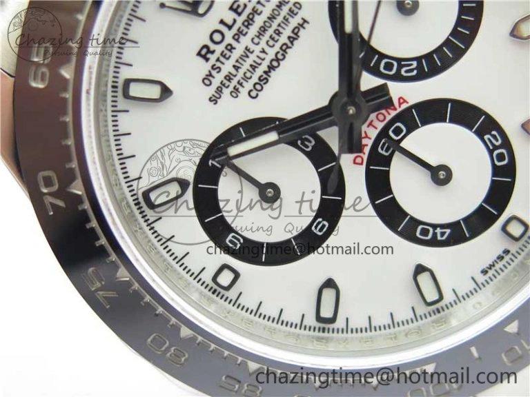 Daytona 116500 Noob 1:1 Best Edition 904L SS Case and Bracelet White Dial SA4130 V Sophisticated 2893