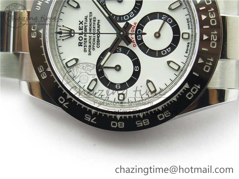 Daytona 116500 Noob 1:1 Best Edition 904L SS Case and Bracelet White Dial SA4130 V Sophisticated 2893