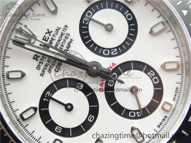 Daytona 116500 Noob 1:1 Best Edition 904L SS Case and Bracelet White Dial SA4130 V Sophisticated 2893