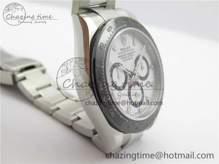 Daytona 116500 Noob 1:1 Best Edition Ceramic Bezel White Dial on SS Bracelet A Casual 2980