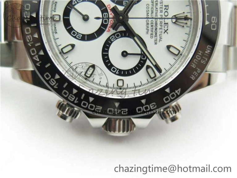 Daytona 116500 Noob 1:1 Best Edition Ceramic Bezel White Dial on SS Bracelet A Casual 2980
