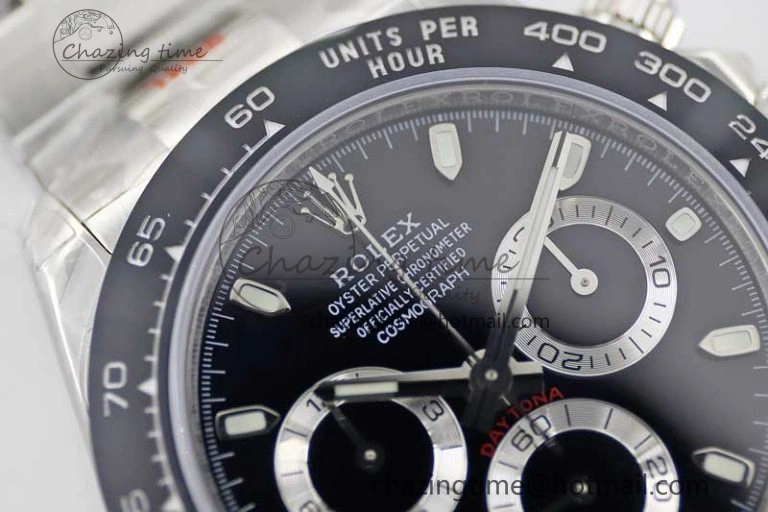 Daytona 116500 SS TWF 1:1 Best Edition 904L Steel Black Dial on SS Bracelet A Snug 2407