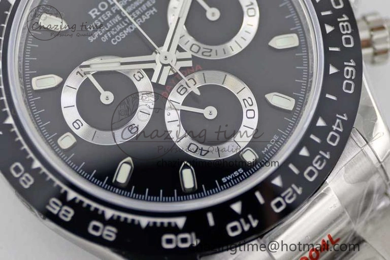 Daytona 116500 SS TWF 1:1 Best Edition 904L Steel Black Dial on SS Bracelet A Snug 2407