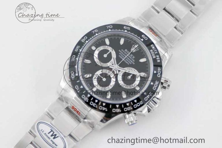 Daytona 116500 SS TWF 1:1 Best Edition 904L Steel Black Dial on SS Bracelet A Snug 2407