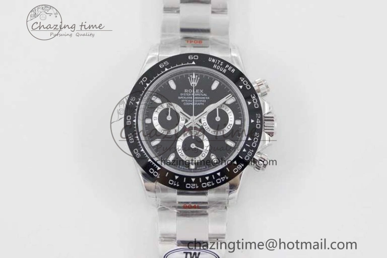 Daytona 116500 SS TWF 1:1 Best Edition 904L Steel Black Dial on SS Bracelet A Snug 2407
