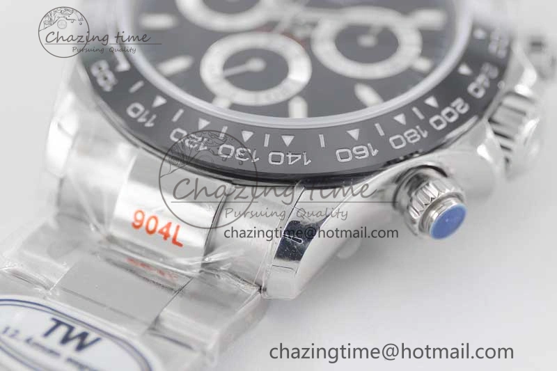 Daytona 116500 SS TWF 1:1 Best Edition 904L Steel Black Dial on SS Bracelet A Snug 2407