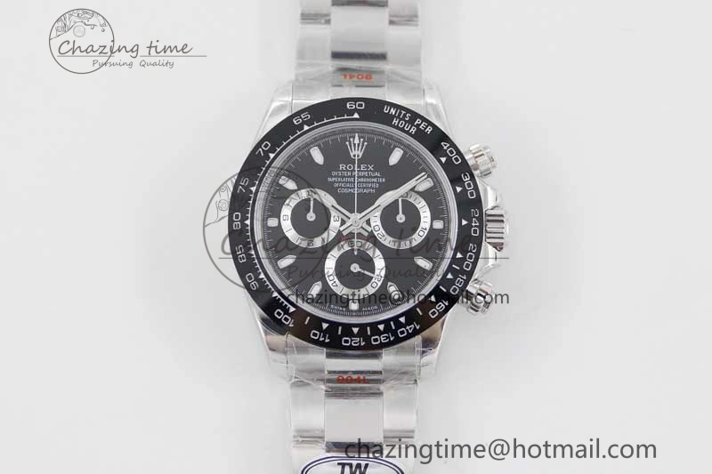 Daytona 116500 SS TWF 1:1 Best Edition 904L Steel Black Dial on SS Bracelet A Snug 2407