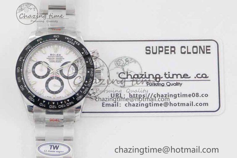TimelessDesign Daytona 116500 SS TWF 1:1 Best Edition 904L Steel White Dial on SS Bracelet A 2408