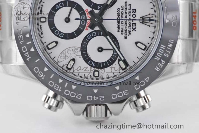 TimelessDesign Daytona 116500 SS TWF 1:1 Best Edition 904L Steel White Dial on SS Bracelet A 2408