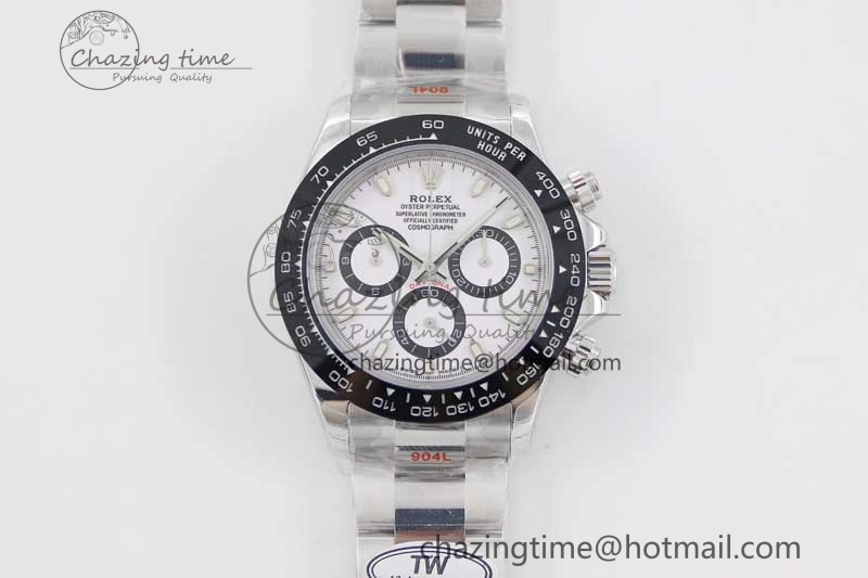 TimelessDesign Daytona 116500 SS TWF 1:1 Best Edition 904L Steel White Dial on SS Bracelet A 2408