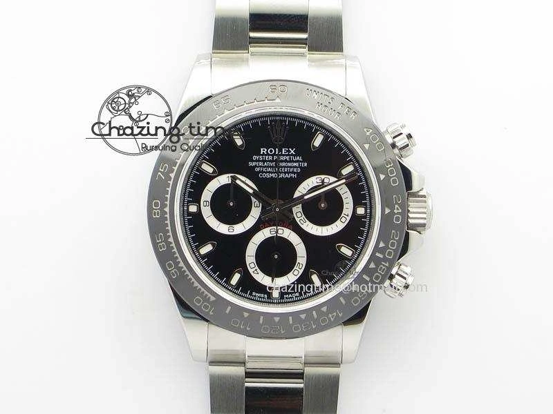 RelaxedFit Daytona 116500LN JF 1:1 Best Edition Black Dial On SS Bracelet A4130 (Same Thickness As Genuine) V 3701
