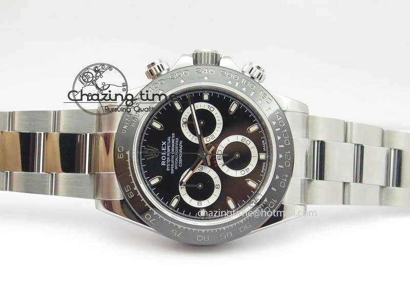 RelaxedFit Daytona 116500LN JF 1:1 Best Edition Black Dial On SS Bracelet A4130 (Same Thickness As Genuine) V 3701