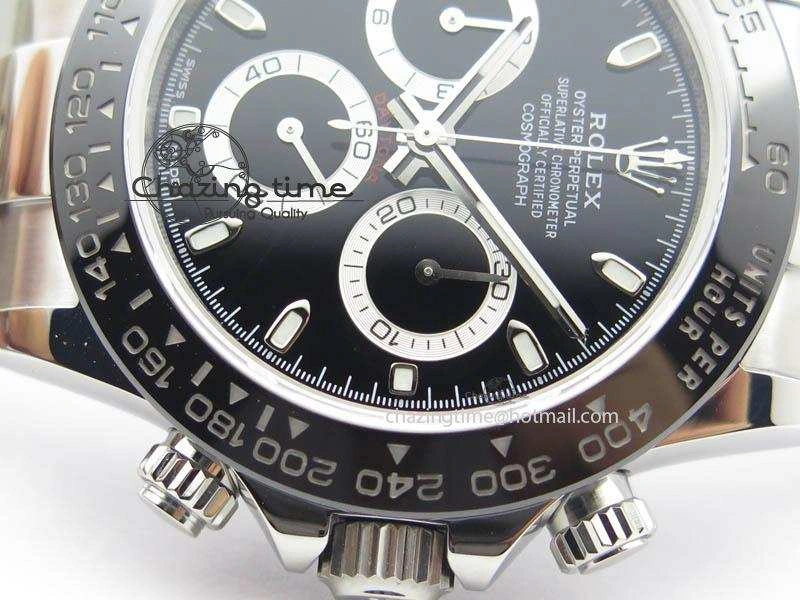RelaxedFit Daytona 116500LN JF 1:1 Best Edition Black Dial On SS Bracelet A4130 (Same Thickness As Genuine) V 3701
