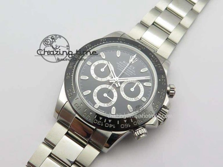 RelaxedFit Daytona 116500LN JF 1:1 Best Edition Black Dial On SS Bracelet A4130 (Same Thickness As Genuine) V 3701