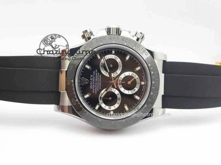 TechFriendly Daytona 116500LN JH Best Edition Black Dial On Rubber Strap A4130 (Free XS rubber strap) 3647