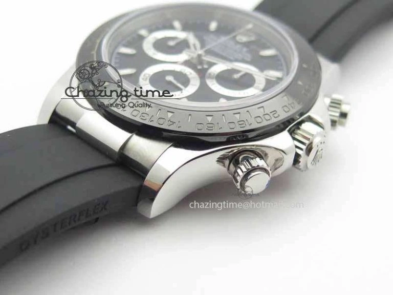 TechFriendly Daytona 116500LN JH Best Edition Black Dial On Rubber Strap A4130 (Free XS rubber strap) 3647