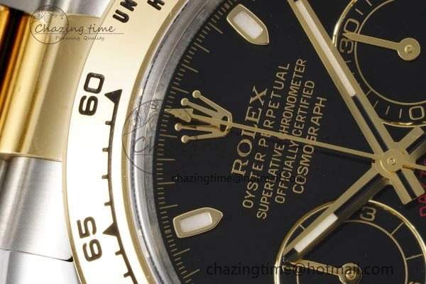 Daytona 116503 Clean 1:1 Best Edition Black Dial on SS YG Bracelet SA4130 V Seasonal 2084