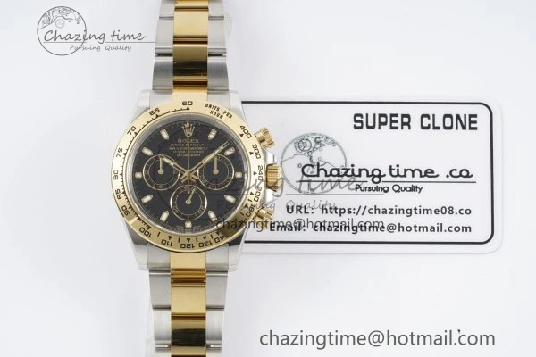 Daytona 116503 Clean 1:1 Best Edition Black Dial on SS YG Bracelet SA4130 V Seasonal 2084