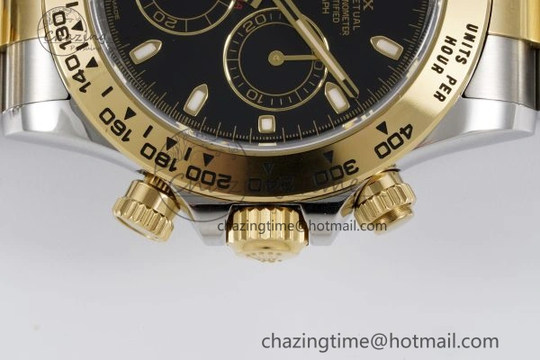 Daytona 116503 Clean 1:1 Best Edition Black Dial on SS YG Bracelet SA4130 V Seasonal 2084