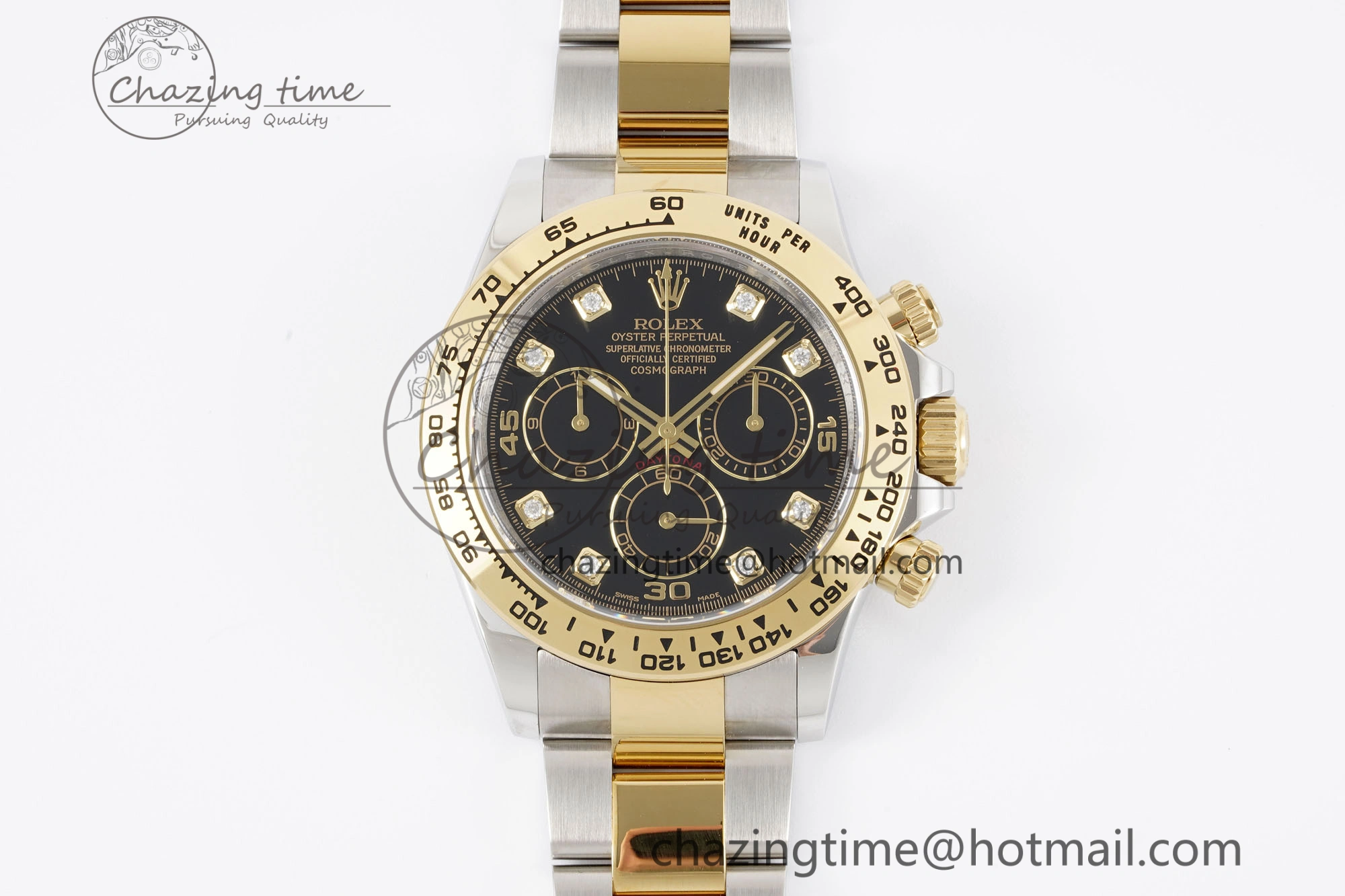 Daytona 116503 Clean 1:1 Best Edition Black Diam Dial on SS YG Bracelet SA4130 V Supportive 2083