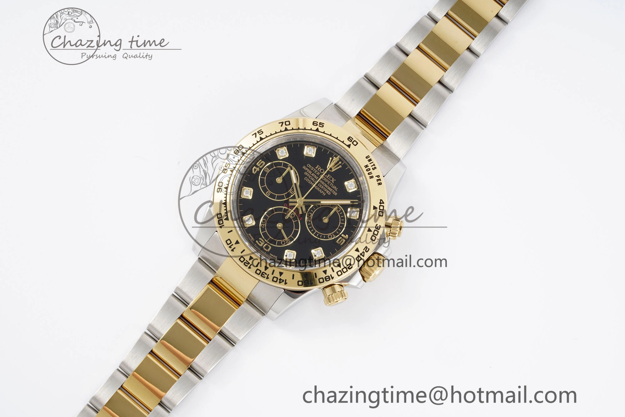 Daytona 116503 Clean 1:1 Best Edition Black Diam Dial on SS YG Bracelet SA4130 V Supportive 2083