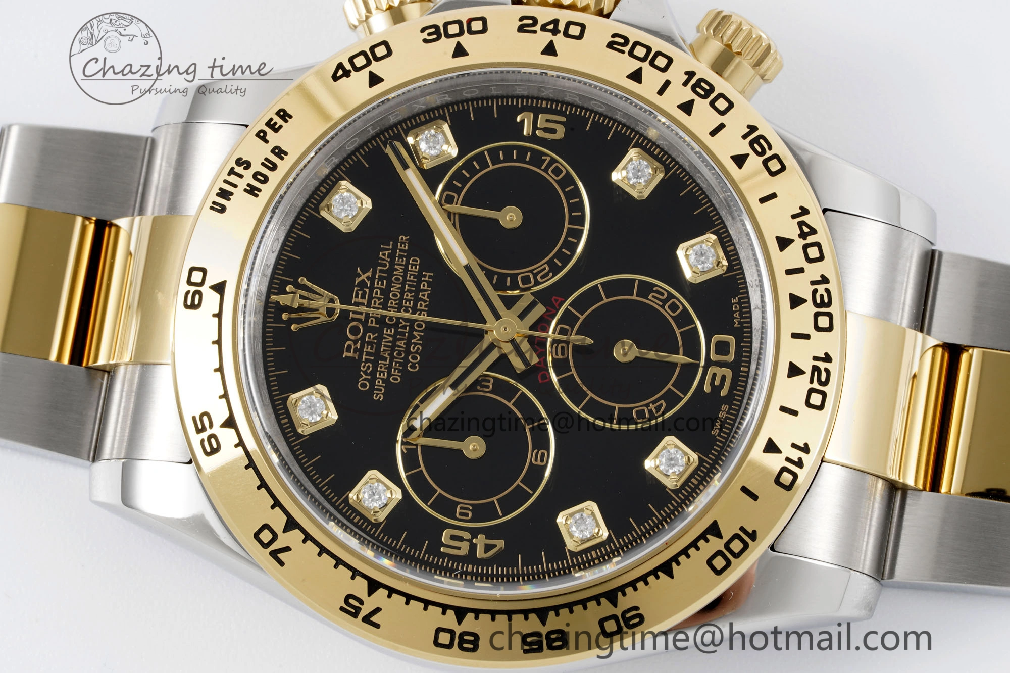 Daytona 116503 Clean 1:1 Best Edition Black Diam Dial on SS YG Bracelet SA4130 V Supportive 2083