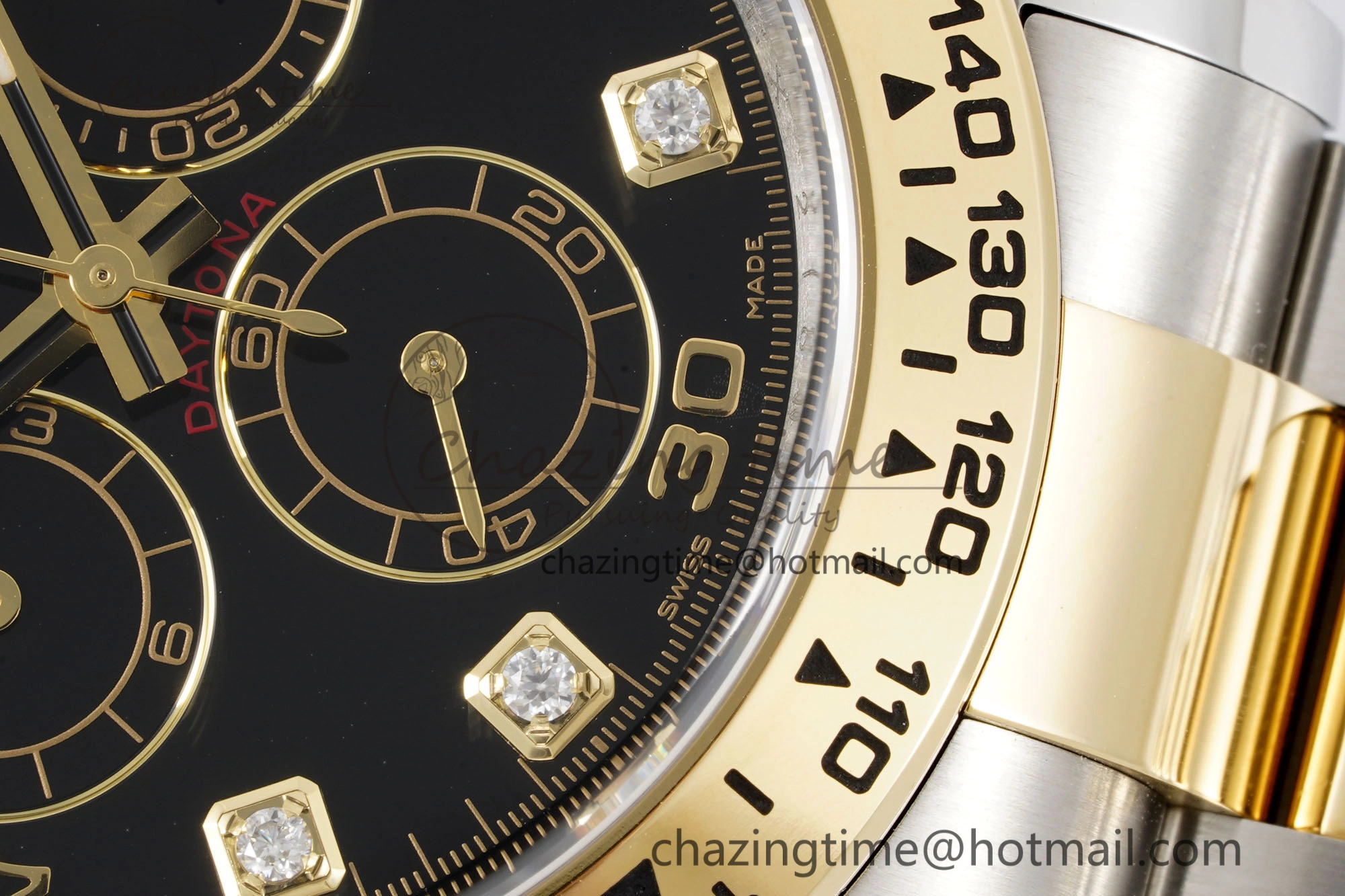 Daytona 116503 Clean 1:1 Best Edition Black Diam Dial on SS YG Bracelet SA4130 V Supportive 2083