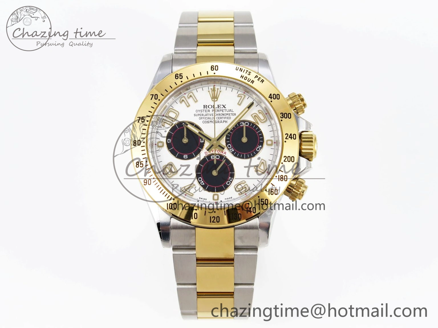 Functional Daytona 116503 Clean 1:1 Best Edition White Dial Arabic Markers on SS YG Bracelet SA4130 V 1946