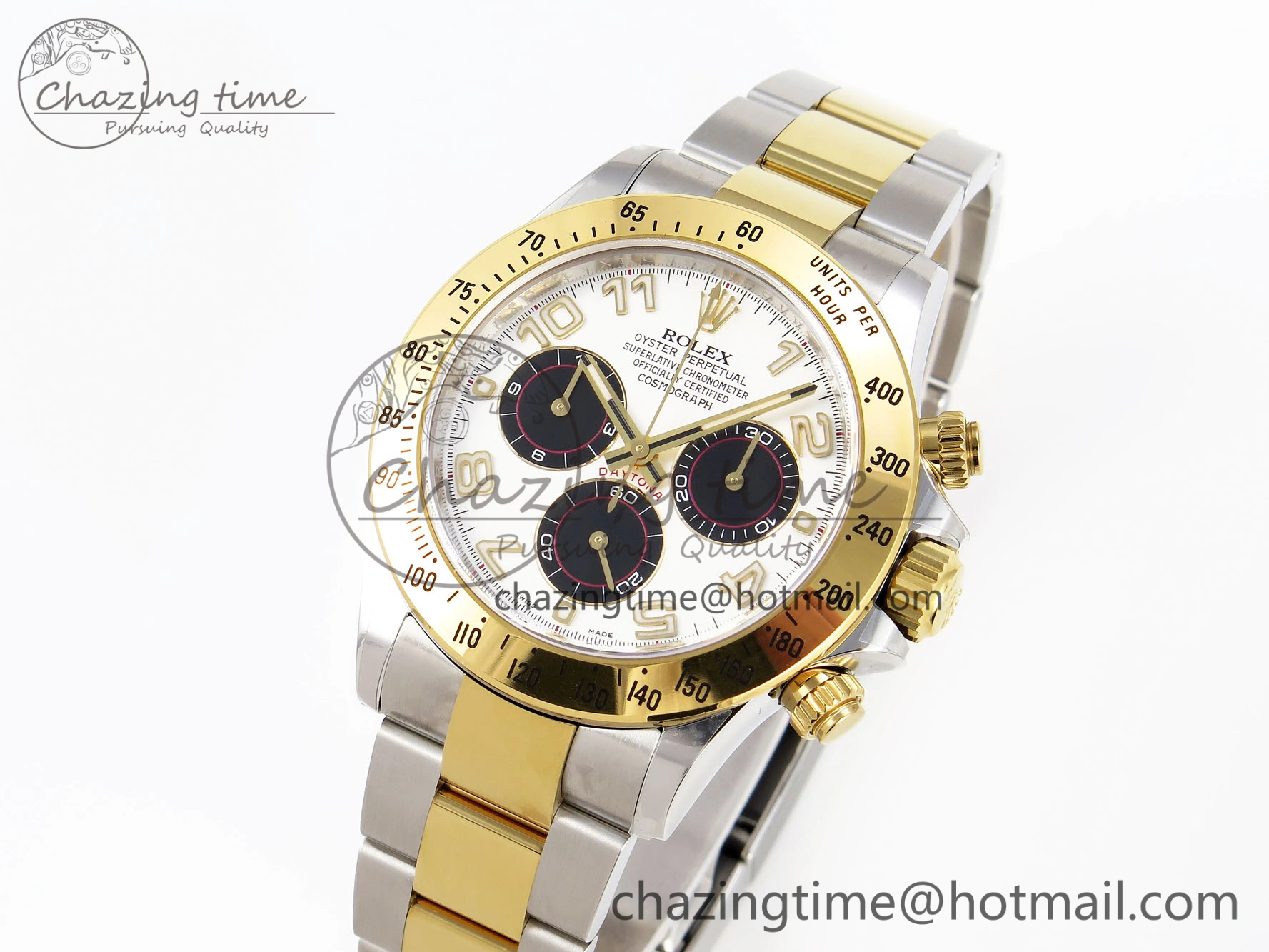 Functional Daytona 116503 Clean 1:1 Best Edition White Dial Arabic Markers on SS YG Bracelet SA4130 V 1946