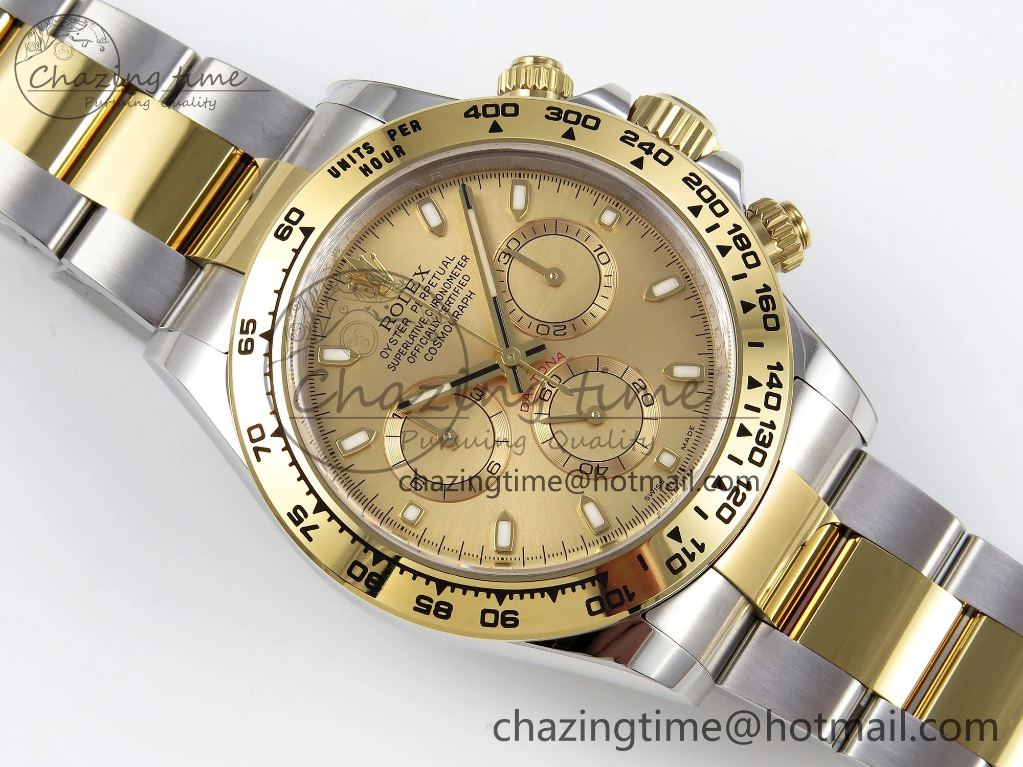 Stylish Daytona 116503 Clean 1:1 Best Edition YG Dial on SS YG Bracelet SA4130 V 1672